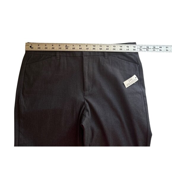 Amazon Essentials Gray Slim-Fit Stretch Mid-Rise Dress Pants Size 10L Office - Picture 4 of 8